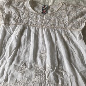 Johnny was white eyelet top